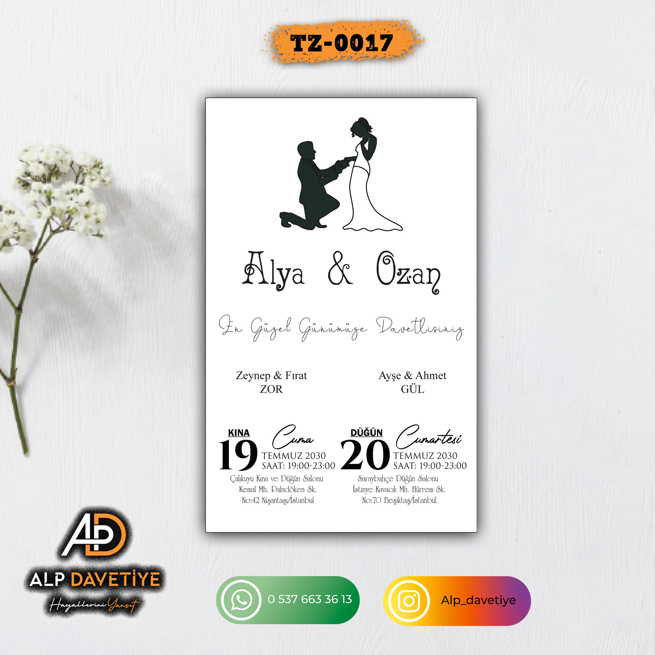 Dik Zarflı Model TZ-0017