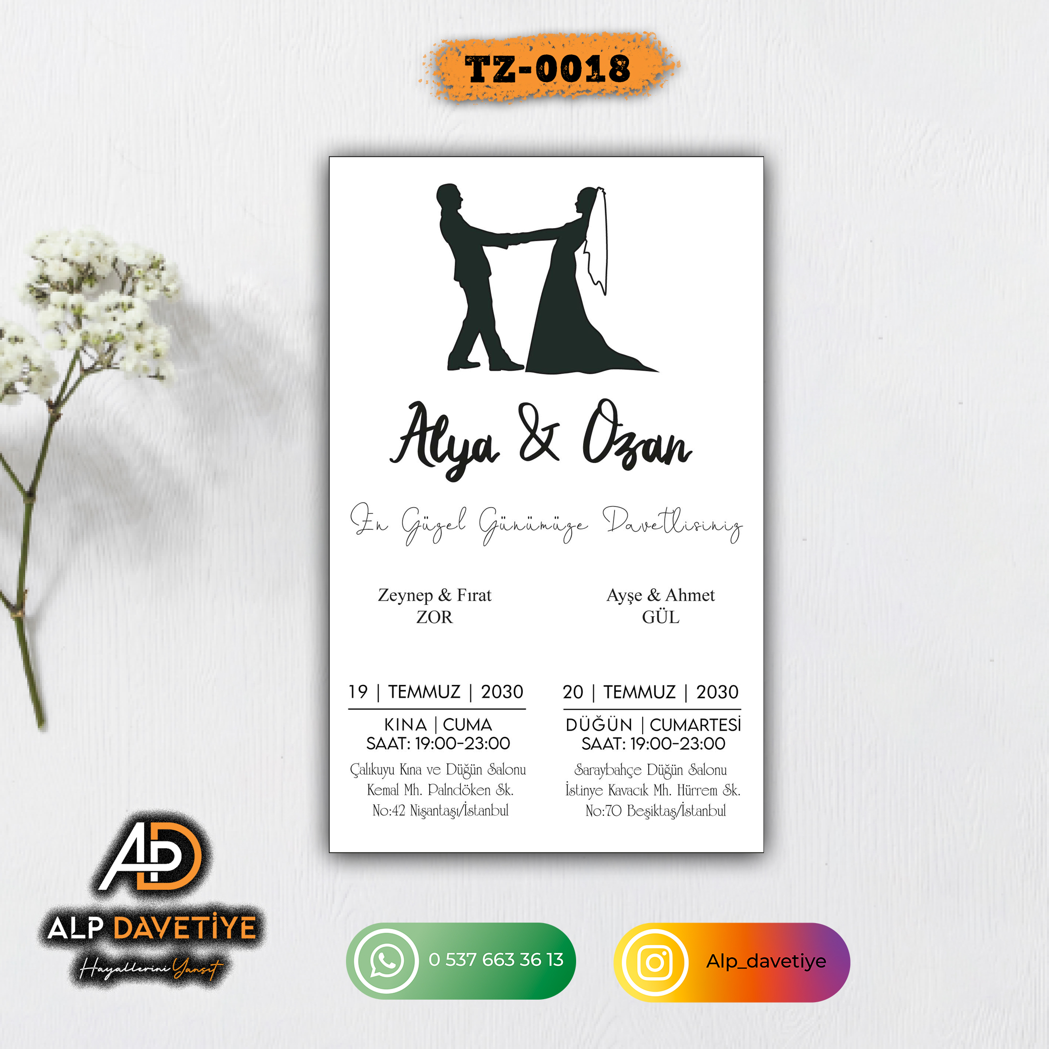 Dik Zarflı Model TZ-0018