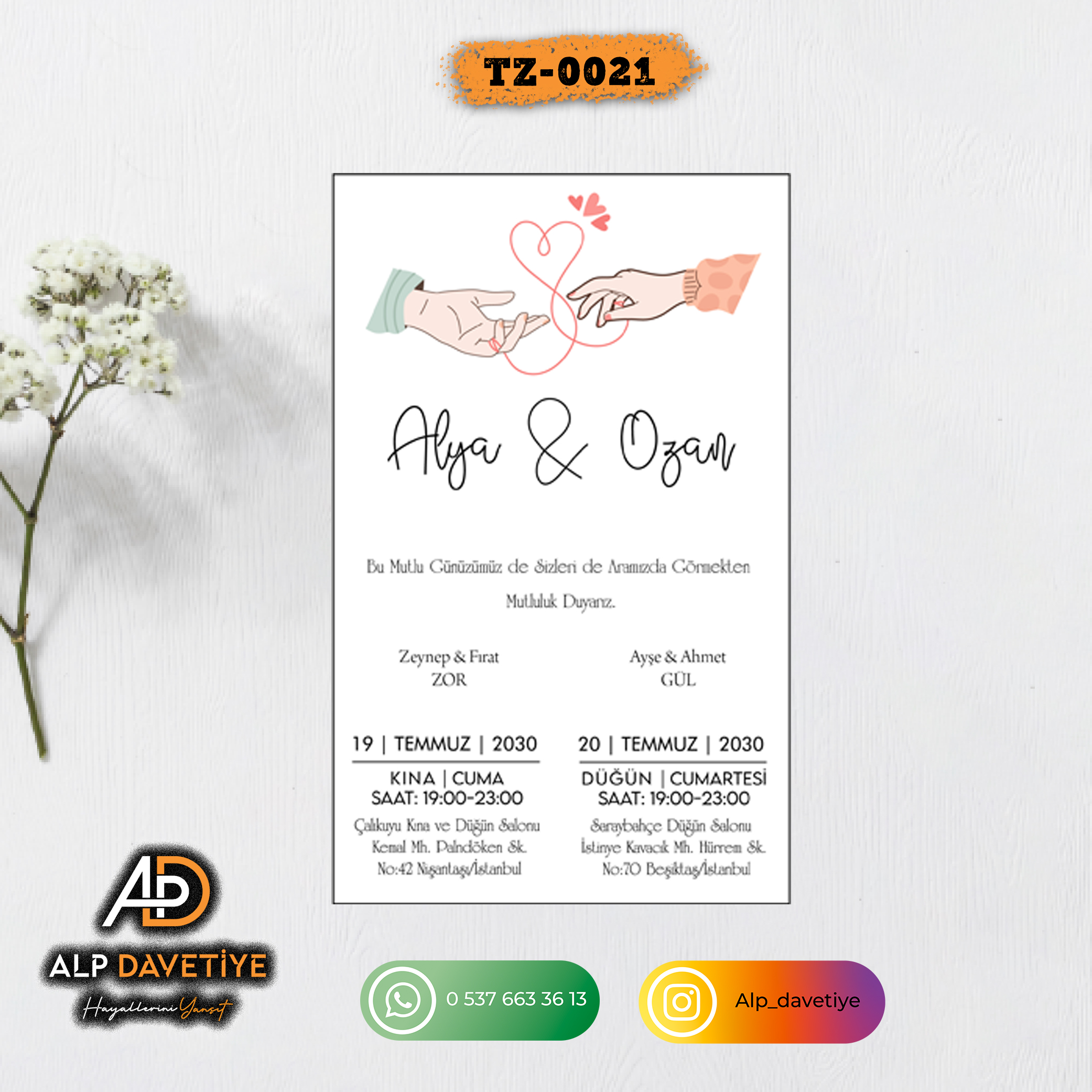 Dik Zarflı Model TZ-0021