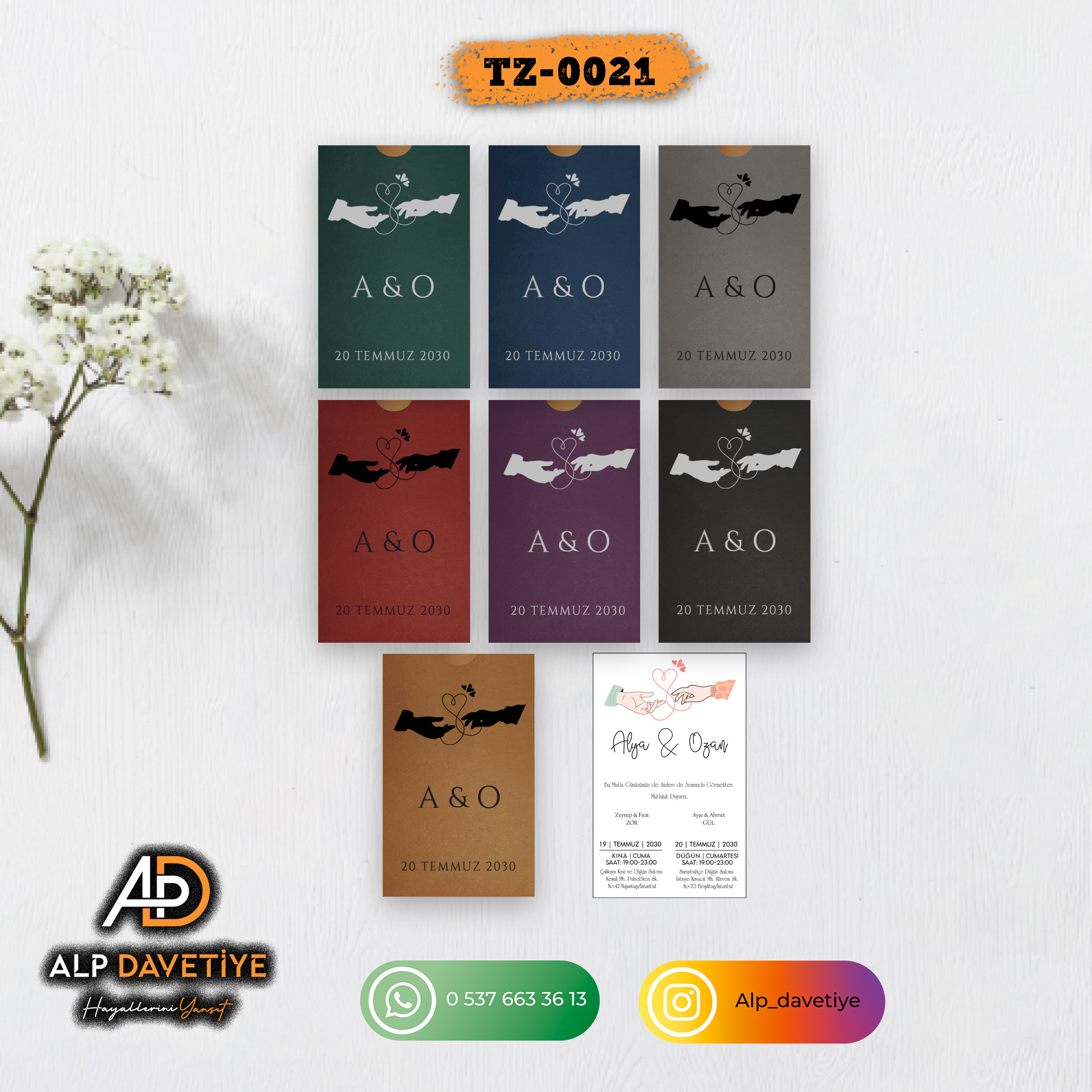 Dik Zarflı Model TZ-0021 - Görsel 2